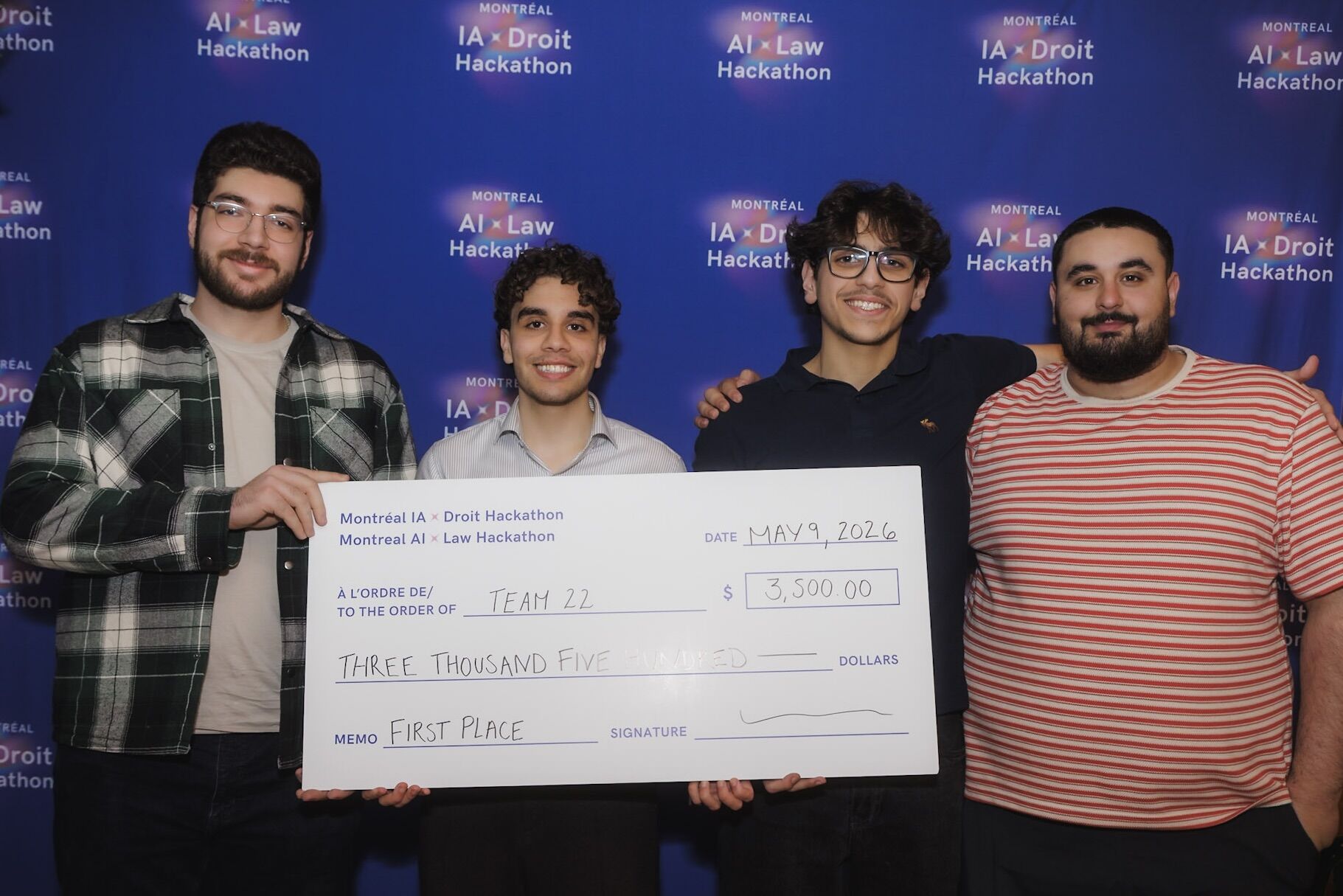 1st Place Winner, Montreal AI x Law Hackathon